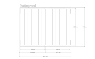 Douglas pergola 404x534cm Verando, Pure